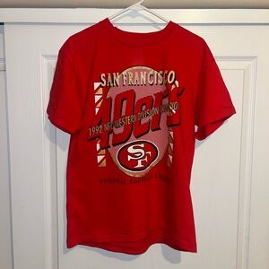 Vintage San Francisco 49ers Hanes 1992 NFL Football Shirt Size Mens Large